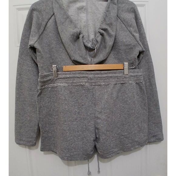 New york jets womens medium sweatshirt hoodie shorts set gray and green - Picture 5 of 7